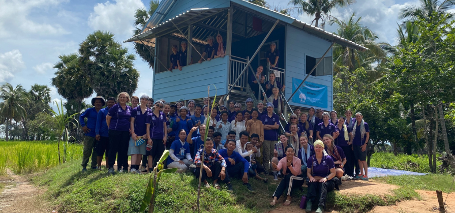 CCGS Students and Staff building houses in Cambodia