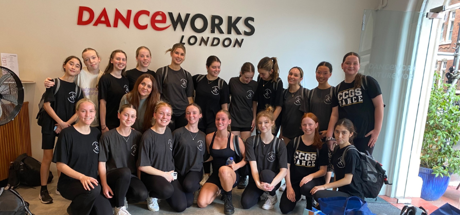 CCGS students at Danceworks in the UK as part of international tour